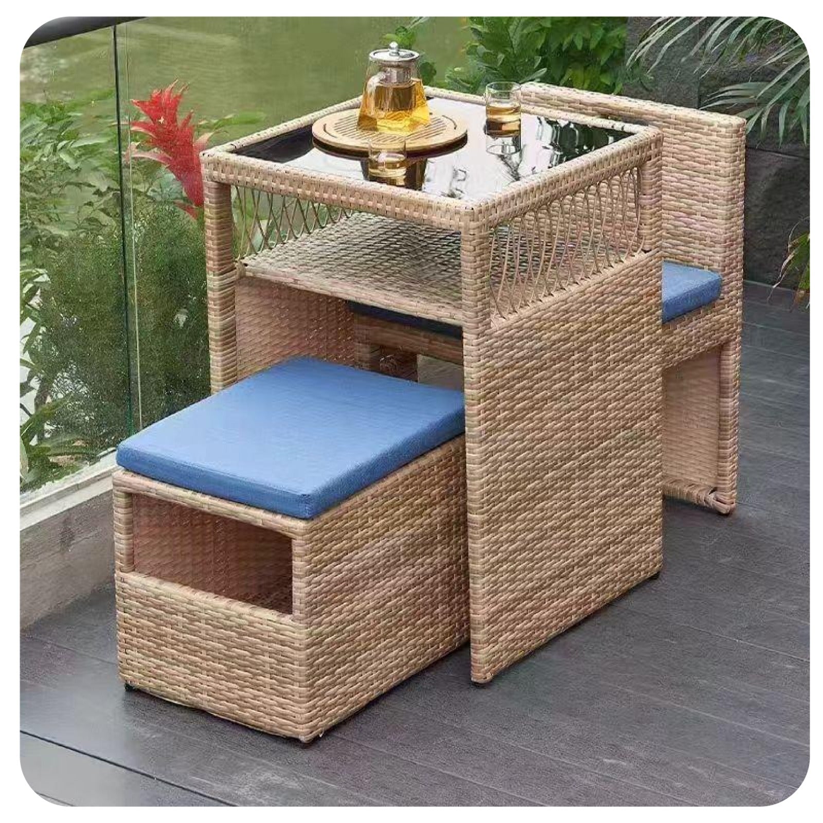 Mini salon de jardin modulable